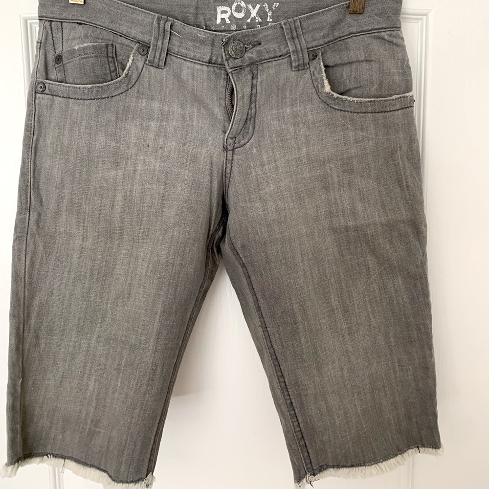 Roxy gray denim Bermuda shorts size 9